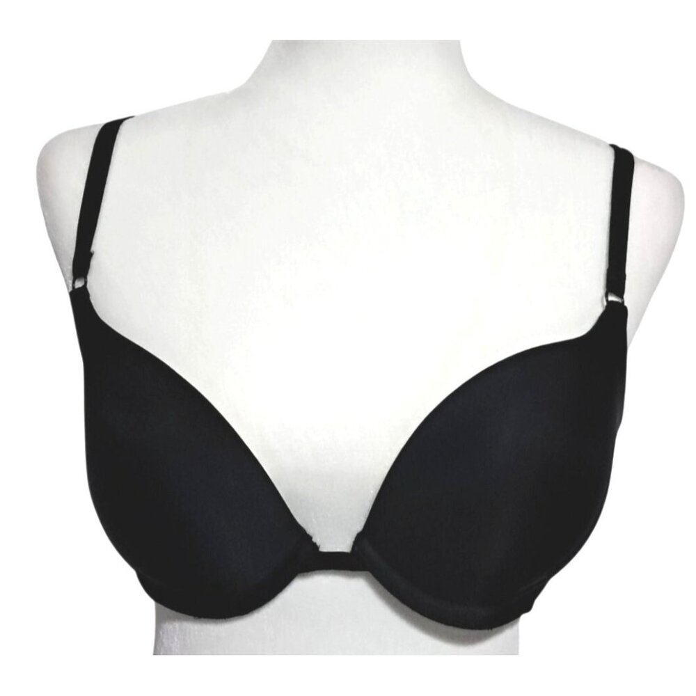 Victorias Secret‎ Sexy Tee Black Push-Up Bra 36C Smooth Infinity Edge Underwire